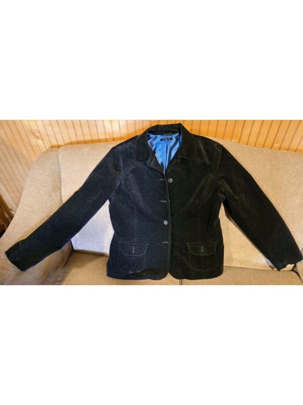 Lands' End Women's Large 14-16 Brushed Cotton Stretch Jacket